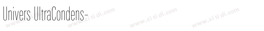 Univers UltraCondens字体转换
